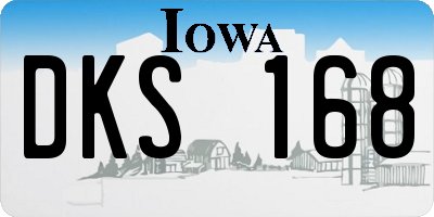 IA license plate DKS168