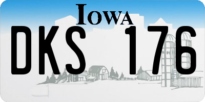 IA license plate DKS176