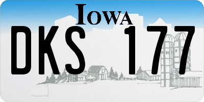 IA license plate DKS177