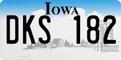 IA license plate DKS182