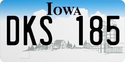 IA license plate DKS185
