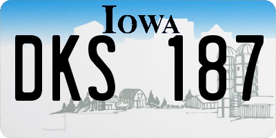 IA license plate DKS187