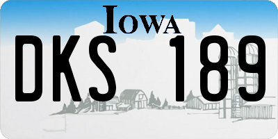 IA license plate DKS189