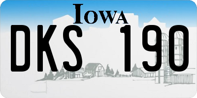 IA license plate DKS190