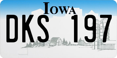IA license plate DKS197