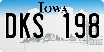 IA license plate DKS198
