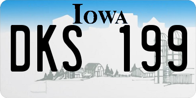IA license plate DKS199