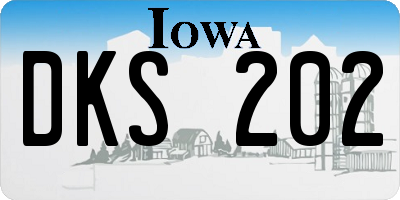 IA license plate DKS202