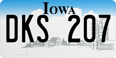 IA license plate DKS207