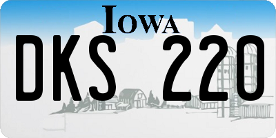 IA license plate DKS220