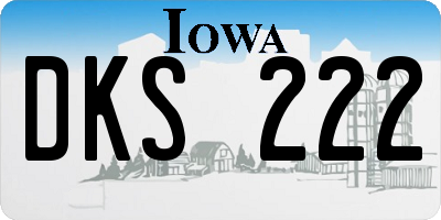 IA license plate DKS222