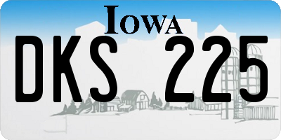 IA license plate DKS225