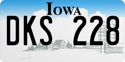IA license plate DKS228