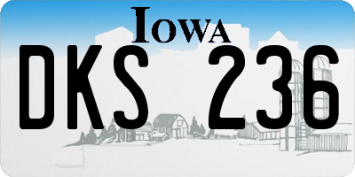 IA license plate DKS236
