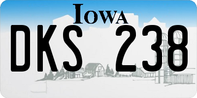 IA license plate DKS238