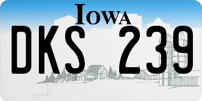 IA license plate DKS239