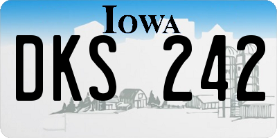 IA license plate DKS242