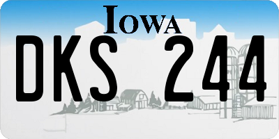 IA license plate DKS244