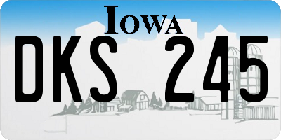 IA license plate DKS245