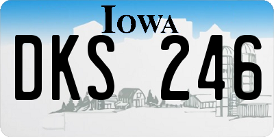 IA license plate DKS246