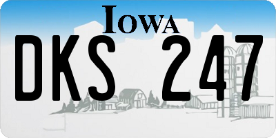 IA license plate DKS247