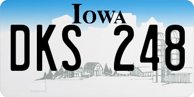 IA license plate DKS248