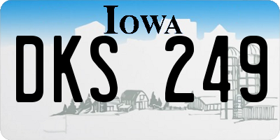 IA license plate DKS249