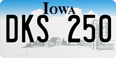 IA license plate DKS250