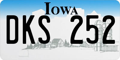 IA license plate DKS252