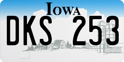 IA license plate DKS253