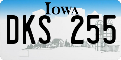 IA license plate DKS255