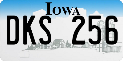 IA license plate DKS256