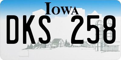 IA license plate DKS258