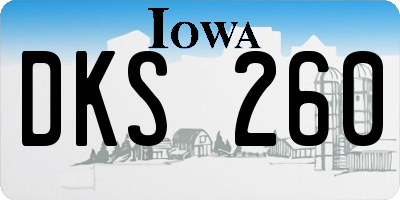 IA license plate DKS260