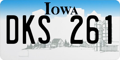 IA license plate DKS261