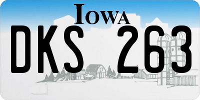 IA license plate DKS263