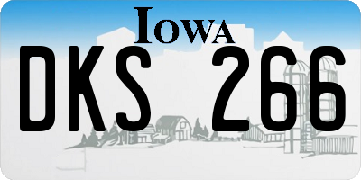 IA license plate DKS266