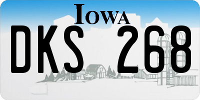 IA license plate DKS268