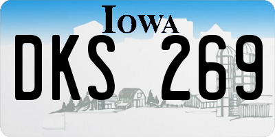 IA license plate DKS269