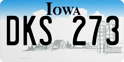 IA license plate DKS273