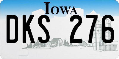 IA license plate DKS276