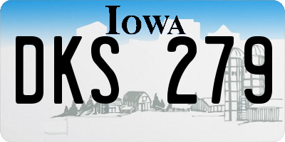 IA license plate DKS279