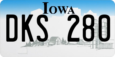 IA license plate DKS280