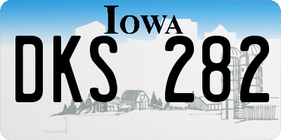 IA license plate DKS282