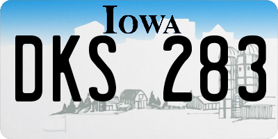IA license plate DKS283