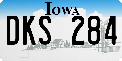 IA license plate DKS284