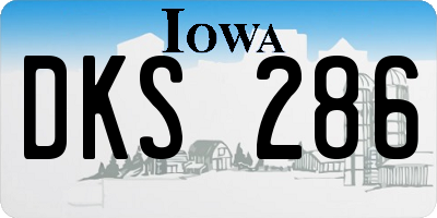 IA license plate DKS286
