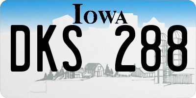IA license plate DKS288