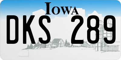 IA license plate DKS289