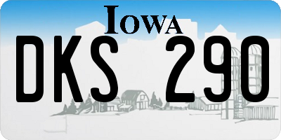 IA license plate DKS290